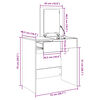 vidaXL Μπουντουάρ με Καθρέφτη Γκρι Sonoma 73x46,5x120 εκ.