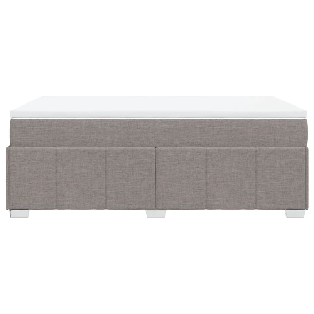 vidaXL Κρεβάτι Boxspring με Στρώμα Taupe 120x190 εκ. Υφασμάτινο