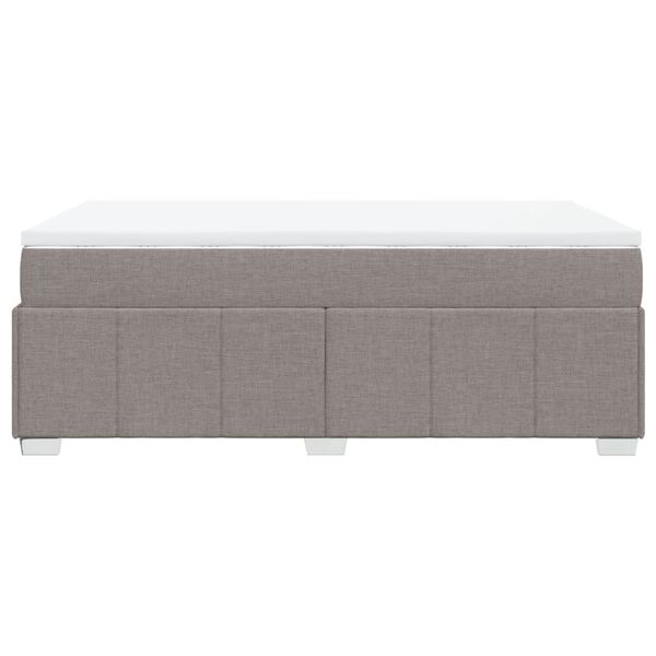 vidaXL Κρεβάτι Boxspring με Στρώμα Taupe 120x190 εκ. Υφασμάτινο