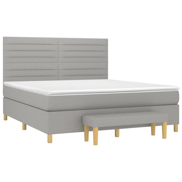 vidaXL &Kappa;&rho;&epsilon;&beta;ά&tau;&iota; Boxspring &mu;&epsilon; &Sigma;&tau;&rho;ώ&mu;&alpha; &Alpha;&nu;&omicron;&iota;&chi;&tau;ό &Gamma;&kappa;&rho;&iota; 180x200 &epsilon;&kappa;. &Upsilon;&phi;&alpha;&sigma;&mu;ά&tau;&iota;&nu;&omicron;