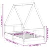 vidaXL Πλαίσιο Παιδικού Κρεβατιού 80 x 160 εκ. από Μασίφ Ξύλο Πεύκου