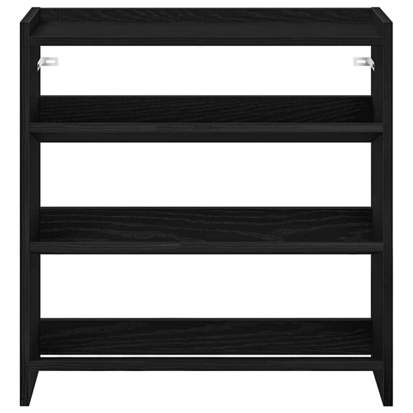 Ράφι παπουτσιών vidaXL Μαύρο 60x25x62 cm Κατασκευασμένο ξύλο