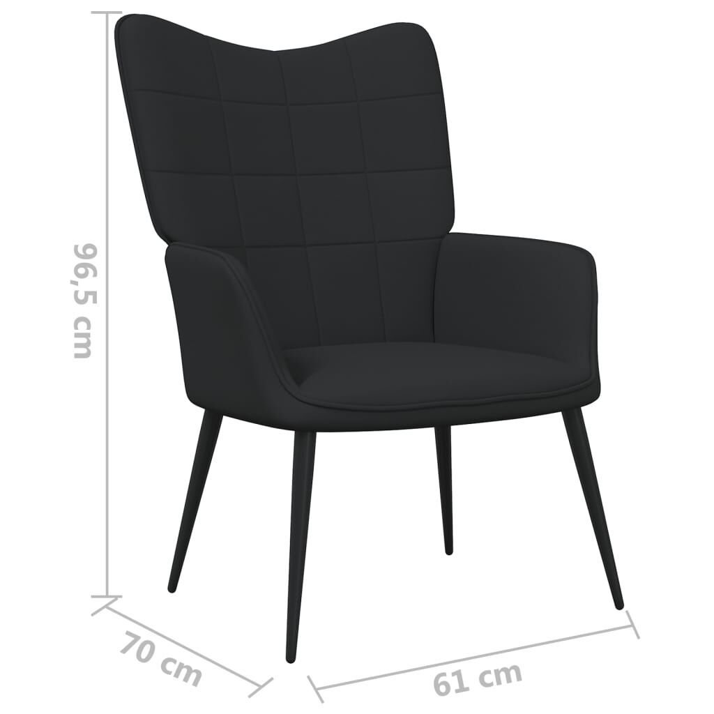 vidaXL Πολυθρόνα Relax Μαύρη Υφασμάτινη