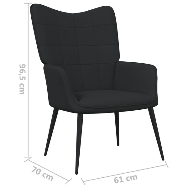 vidaXL Πολυθρόνα Relax Μαύρη Υφασμάτινη