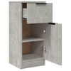 vidaXL Ντουλάπια 2 τεμ. Γκρι Σκυροδέματος 30x30x70 εκ. Επεξεργ. Ξύλο