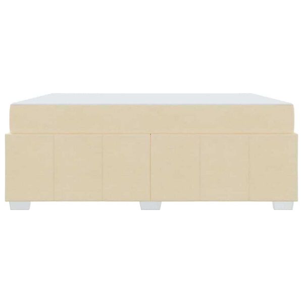vidaXL Σκελετός Κρεβατιού με στρώμα Κρεμ 180 x 200 cm ύφασμα