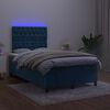 vidaXL &Kappa;&rho;&epsilon;&beta;ά&tau;&iota; Boxspring &mu;&epsilon; &Sigma;&tau;&rho;ώ&mu;&alpha; & LED &Sigma;&kappa;. &Mu;&pi;&lambda;&epsilon; 120x190&epsilon;&kappa;. &Beta;&epsilon;&lambda;&omicron;ύ&delta;&iota;&nu;&omicron;