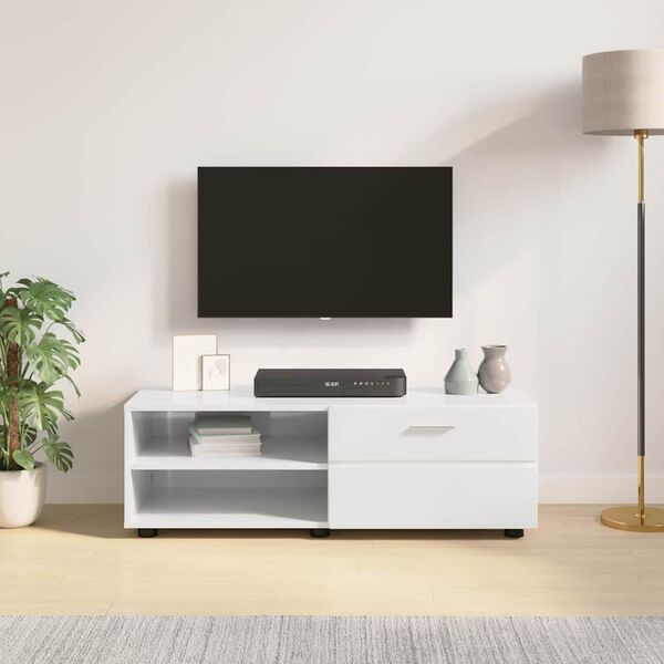 vidaXL Ξύλινο Ντουλάπι Υψηλής γυαλάδας λευκό 100,5 x 39 x 30 εκ