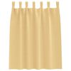 vidaXL Κουρτίνες με κουρτίνες 2 pcs Μπεζ 140x140cm Πολυεστέρας