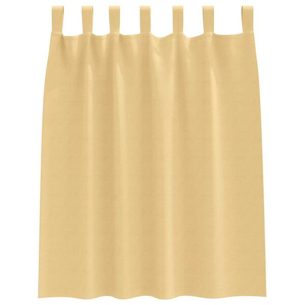 vidaXL Κουρτίνες με κουρτίνες 2 pcs Μπεζ 140x140cm Πολυεστέρας