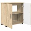 vidaXL Ντουλάπι Μπάνιου με ράφι με πόρτα Sonoma Δρυς 61 x 35 x 64 εκ.