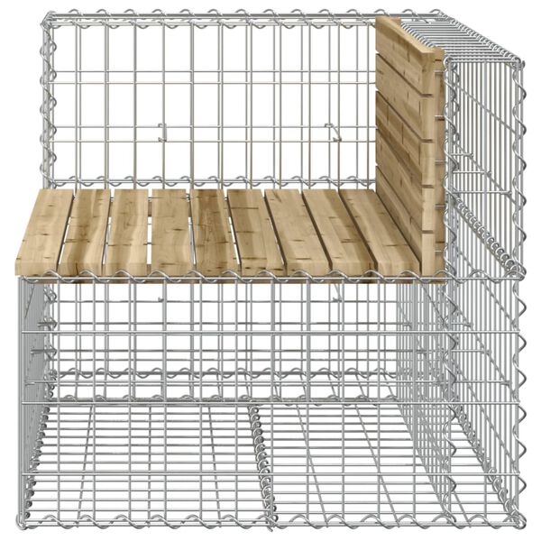 vidaXL Παγκάκι Κήπου Συρματοκιβώτιο 92x71x65,5 εκ. Εμποτ. Ξύλο Πεύκου