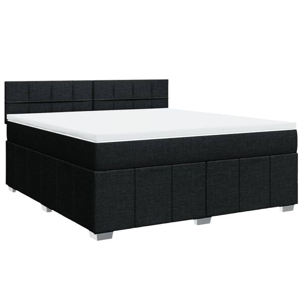 vidaXL &Kappa;&rho;&epsilon;&beta;ά&tau;&iota; Boxspring &mu;&epsilon; &Sigma;&tau;&rho;ώ&mu;&alpha; &Mu;&alpha;ύ&rho;&omicron; 180x200 &epsilon;&kappa;. &Upsilon;&phi;&alpha;&sigma;&mu;ά&tau;&iota;&nu;&omicron;