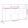 vidaXL Κεφαλάρι Με Αποθηκευτικό Χώρο Μαύρο 180 x 19 x 103,5 εκ.
