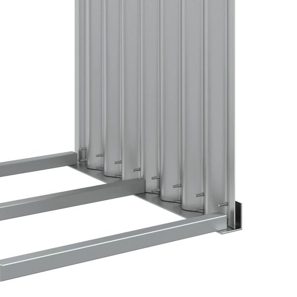 vidaXL Ξυλοθήκη Αν. Γκρι 120x45x100 εκ. από Γαλβανισμένο Ατσάλι