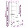 vidaXL Highboard 2 pcs &Mu;&alpha;ύ&rho;&eta; &Omicron;&xi;&upsilon;ά &Epsilon;&pi;&epsilon;&xi;&epsilon;&rho;&gamma;&alpha;&sigma;&mu;έ&nu;&omicron; &xi;ύ&lambda;&omicron;
