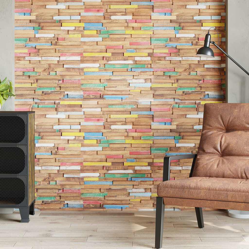 vidaXL Πάνελ Επένδυσης Τοίχου 10 τεμ. 1,03 μ² από Μασίφ Ξύλο Teak