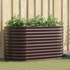 vidaXL Υπερυψωμένη Ζαρντινιέρα Καφέ 160 x 80 x 81 cm Ατσάλι