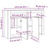 vidaXL Μπουφές με LED Γκρι Sonoma 115,5 x 30 x 75 εκ.