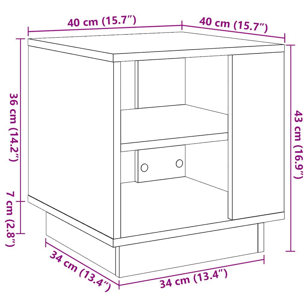 vidaXL Τραπεζάκι σαλονιού Artisan Oak 40x40x43 cm Κατασκευασμένο ξύλο