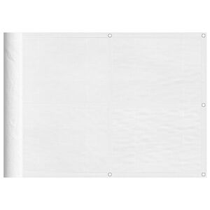 vidaXL Διαχωριστικό Βεράντας Λευκό 75x1000εκ 100% Πολ. Ύφασμα Oxford