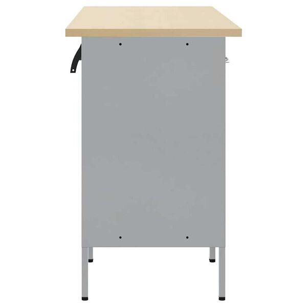 vidaXL Ντουλάπα Εργασίας με συρτάρι 3 pcs Μαύρο 150 x 55 x 85 εκ