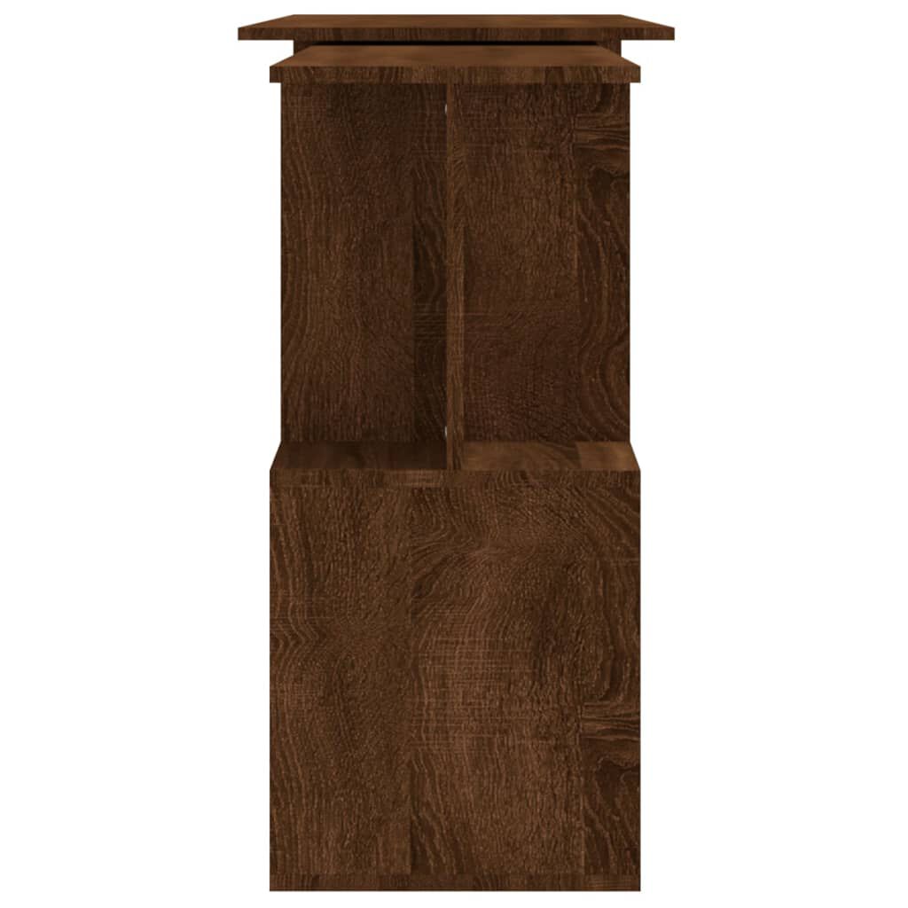 vidaXL Γραφείο Γωνιακό Καφέ Δρυς 200 x 50 x 76 εκ. Επεξεργασμένο Ξύλο