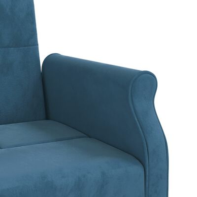 vidaXL Καναπές Κρεβάτι με Μαξιλάρια Μπλε Βελούδινος