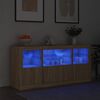 vidaXL Ντουλάπι με LED Sonoma Δρυς 142,5x37x67 εκ.