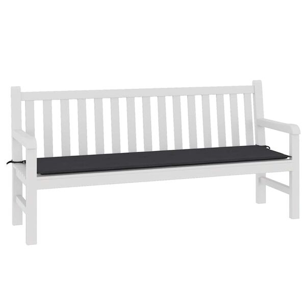 vidaXL Μαξιλάρι Πάγκου Κήπου Μαύρο 180x50x4 εκ. Ύφασμα Oxford