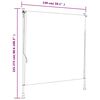 vidaXL Στόρι Ρόλερ Εξ. Χώρου Πορτοκαλί/Λευκό 150x270 εκ. Ύφασμα/Ατσάλι