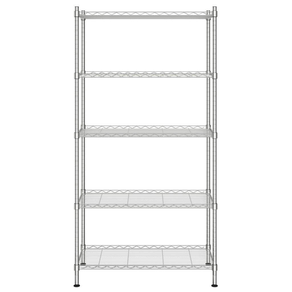 vidaXL Ραφιέρα Αποθήκευσης 5 Επιπέδων Χρωμέ 90 x 35 x 180 εκ. 250 κιλά