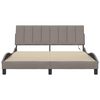 vidaXL Σκελετός Κρεβατιού Χωρίς Στρώμα Hanko Taupe 160x200 εκ. Υφασμάτινο