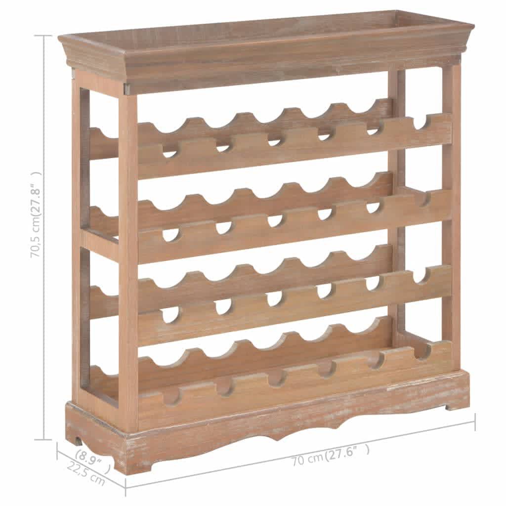 vidaXL Κάβα Κρασιών Καφέ 70 x 22,5 x 70,5 εκ. από MDF