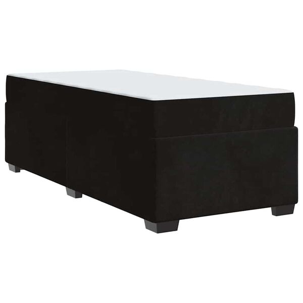 vidaXL Σκελετός κρεβατιού με στρώμα Μαύρο 80 x 200 cm Βελούδο