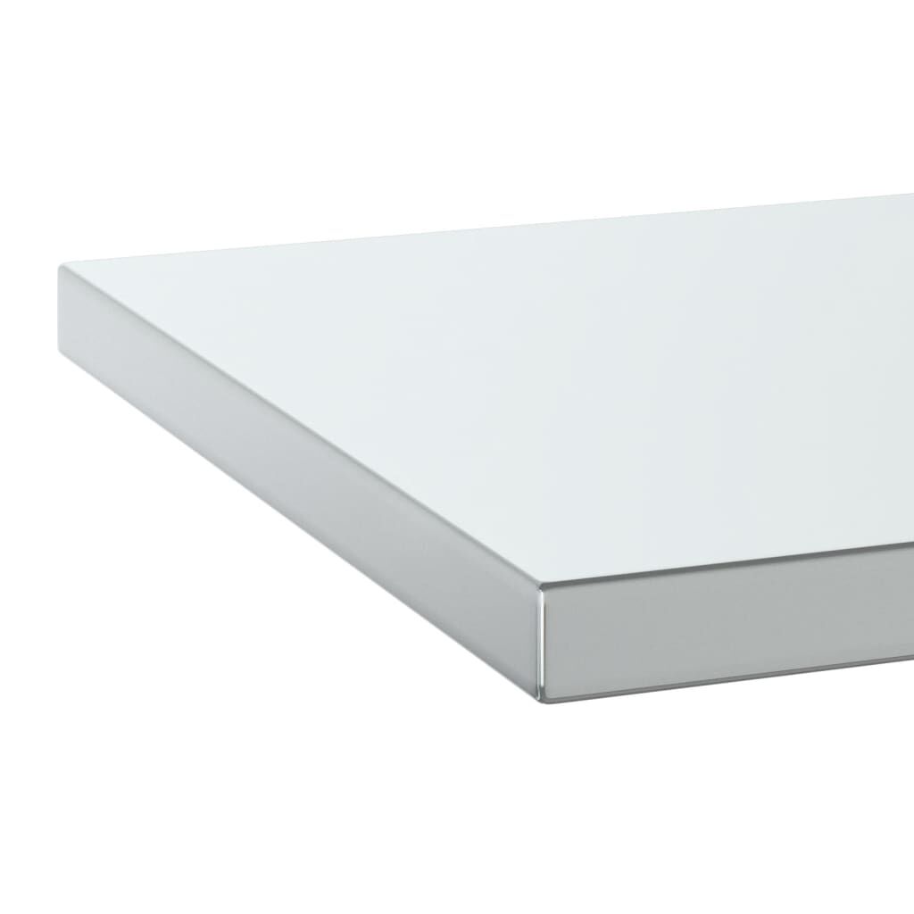 vidaXL Ράφια Τοίχου 2 τεμ. Ασημί 75x40x3 εκ. Ανοξείδωτο Ατσάλι
