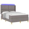 vidaXL &Kappa;&rho;&epsilon;&beta;ά&tau;&iota; &mu;&epsilon; &epsilon;&lambda;&alpha;&tau;ή&rho;&iota;&alpha; &mu;&epsilon; &sigma;&tau;&rho;ώ&mu;&alpha; Taupe 160 x 200 cm ύ&phi;&alpha;&sigma;&mu;&alpha;