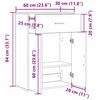 vidaXL Πλαϊνό γραφείο Μαύρη δρυς 79 x 38 x 80 εκ. Επεξεργασμένο ξύλο