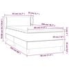 vidaXL Κρεβάτι Boxspring με Στρώμα Σκούρο Καφέ 80x200 εκ. Υφασμάτινο