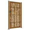 vidaXL Πόρτα Κήπου από Μπαμπού με Σχέδιο από Ατσάλι Corten 105 x 205 εκ.