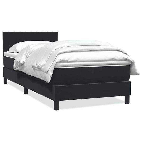 vidaXL &Kappa;&rho;&epsilon;&beta;ά&tau;&iota; Boxspring &mu;&epsilon; &Sigma;&tau;&rho;ώ&mu;&alpha; &Mu;&alpha;ύ&rho;&omicron; 80x220 &epsilon;&kappa;. &Beta;&epsilon;&lambda;&omicron;ύ&delta;&iota;&nu;&omicron;