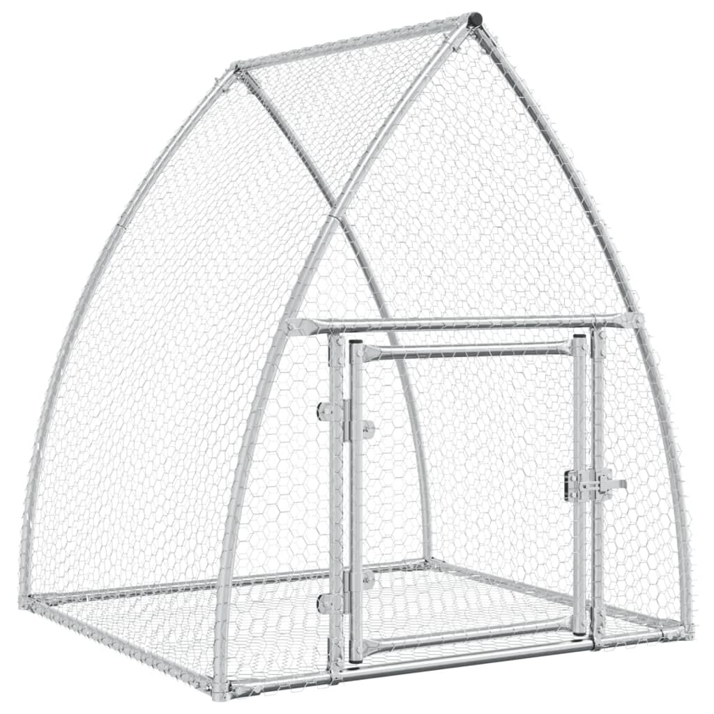 vidaXL Κλουβί Κουνελιών Ασημί 100x105x120 εκ. από Γαλβανισμένο Χάλυβα