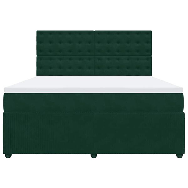 vidaXL &Kappa;&rho;&epsilon;&beta;ά&tau;&iota; Boxspring &mu;&epsilon; &Sigma;&tau;&rho;ώ&mu;&alpha; &Sigma;&kappa;&omicron;ύ&rho;&omicron; &Pi;&rho;ά&sigma;&iota;&nu;&omicron; 180x200&epsilon;&kappa;. &Beta;&epsilon;&lambda;&omicron;ύ&delta;&iota;&nu;&omicron;