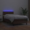vidaXL &Kappa;&rho;&epsilon;&beta;ά&tau;&iota; Boxspring &mu;&epsilon; &Sigma;&tau;&rho;ώ&mu;&alpha; & LED &Kappa;&alpha;&phi;έ 80x200 &epsilon;&kappa;. &Sigma;&upsilon;&nu;&theta;. &Delta;έ&rho;&mu;&alpha;