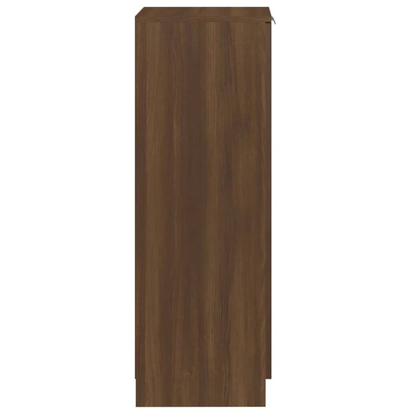 vidaXL Παπουτσοθήκη Καφέ Δρυς 30x35x100 εκ. από Επεξεργασμένο Ξύλο