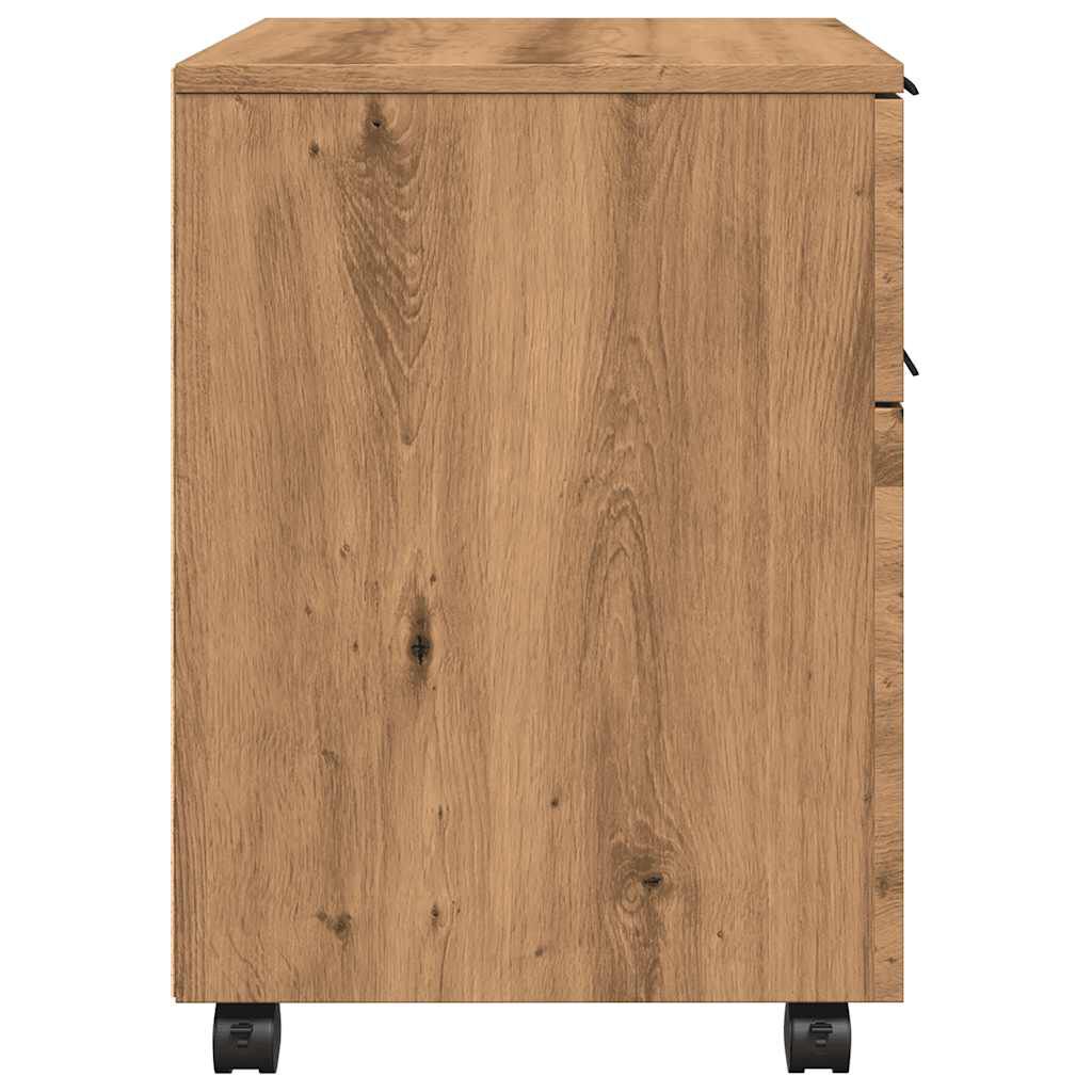 Κινητό ντουλάπι αρχείων vidaXL με τροχούς Artisan Oak