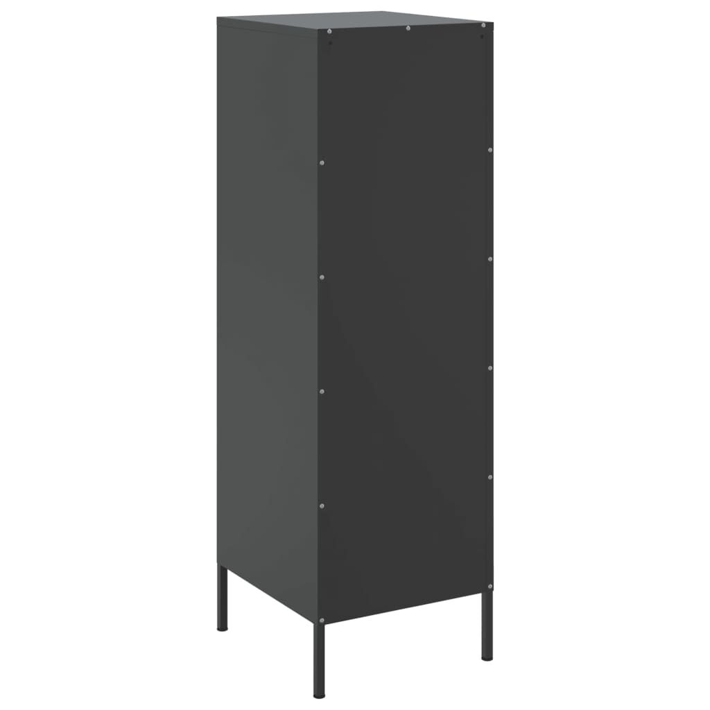 vidaXL Ντουλάπι Μαύρο 36x39x113 εκ. από Ατσάλι