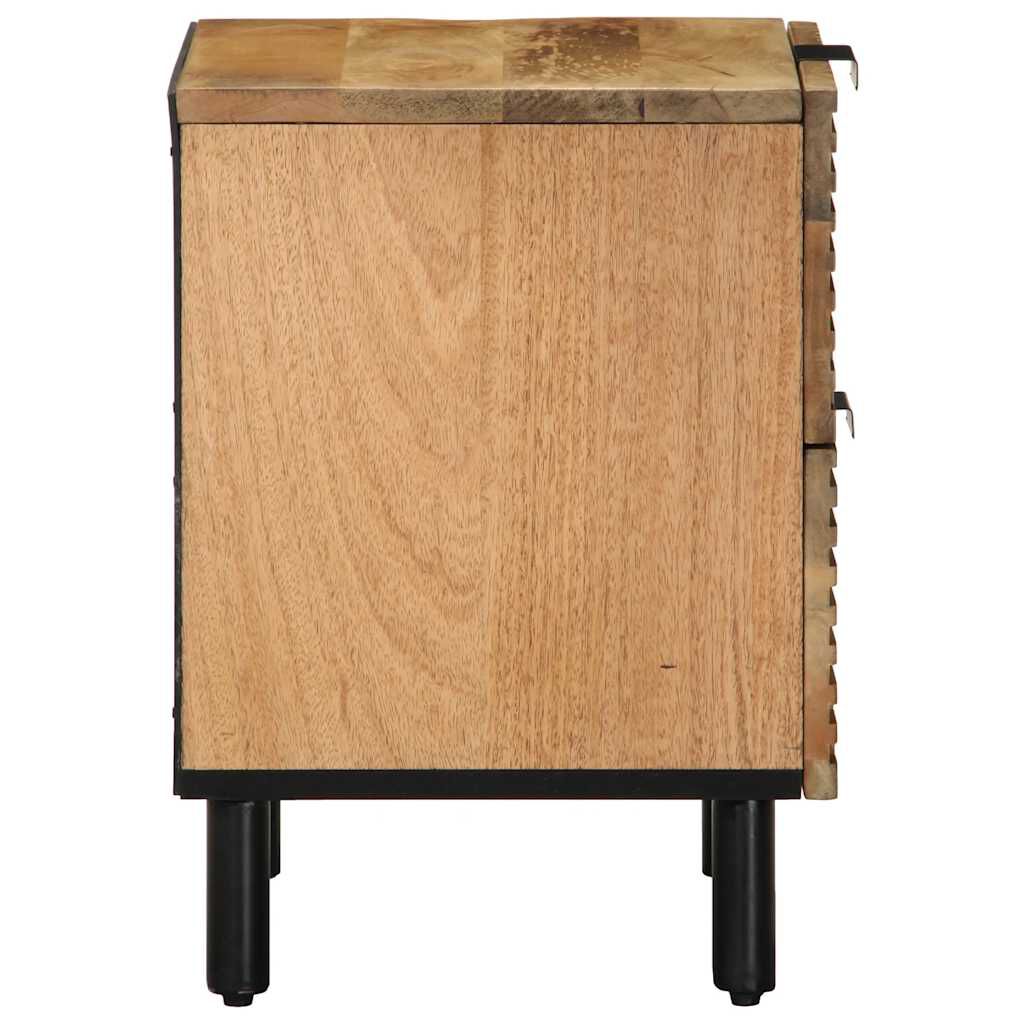 vidaXL Κομοδίνα 2 τεμάχια καφέ 40x33x46 cm από μασίφ ξύλο Mango