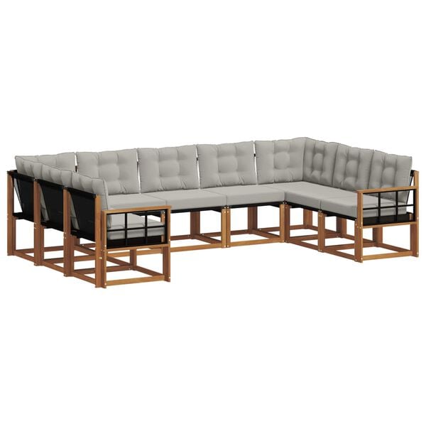 vidaXL &Sigma;&epsilon;&iota;&rho;ά &Kappa;&alpha;&nu;&alpha;&pi;έ &Epsilon;&xi;&omega;&tau;&epsilon;&rho;&iota;&kappa;&omicron;ύ 9 pcs &Phi;&upsilon;&sigma;&iota;&kappa;ό &kappa;&alpha;&iota; &Alpha;&nu;&omicron;&iota;&chi;&tau;ό &Gamma;&kappa;&rho;&iota;