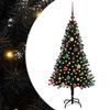 vidaXL Χριστουγεννιάτικο Δέντρο με 150 LED με βάση Μαύρο 150 cm PVC